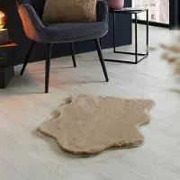 Otto Home Fellteppich "Lugano", grau (taupe), B:55cm H:30mm L:80cm, Polyester, Teppiche, Fellteppich, Kunstfell, Uni Farben, weich & kuschelig, auch als 2er Set erhältlich