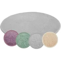 Andiamo Teppich "Arezzo", grau, H:16mm Ø:67cm, Polyester, Teppiche, Teppich, Uni Farben, weicher Flor, waschbar, ideal im Wohnzimmer & Schlafzimmer