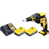 DeWalt DCF 620 H2 Akku Trockenbauschrauber 18 V 30 Nm Brushless + 2x Powerstack Akku 5,0 Ah + Ladegerät