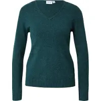 Vila "VIRIL V-NECK L/S KNIT TOP - NOOS" Materialmix, regular fit