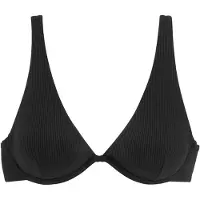 Venice beach Bügel-Bikini-Top "Lucky", Damen, Gr. 38, Cup C, schwarz, Recycling-Polyamid, Strukturmuster, Bikini-Oberteile Bügel-Bikini-Top, aus gerippter Strukturware