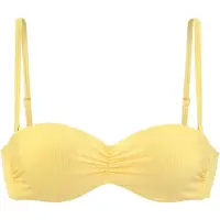 Venice beach Bandeau-Bikini-Top "Lucky", Damen, Gr. 42, Cup D, gelb, Recycling-Polyamid, Strukturmuster, Bikini-Oberteile Bandeau-Bikini-Top, aus gerippter Strukturware