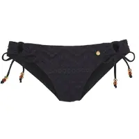 LASCANA Bikini-Hose "Omara", Damen, Gr. 40, N-Gr, schwarz, Microfaser, Recycling-Polyamid, unifarben, Badehosen Bikini-Hose, mit Lochstickerei