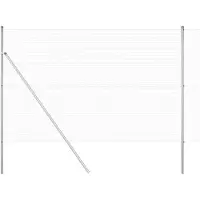 vidaXL Geschweißter Drahtzaun, bodenverankert 50 x 1,5 m Silber Netz