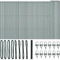 vidaXL Bodenmontierter Sechseckzaun 100 x 1,5 m Grau Netz