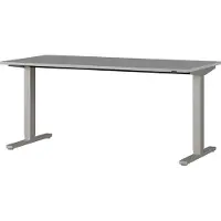 Germania Schreibtisch "GW-Agenda Schreibtisch", silber (lichtgrau, silber, silber, lichtgrau), B:160cm T:80cm, Tische, Schreibtisch, elektrisch höhenverstellbar mit Memory-Funktion