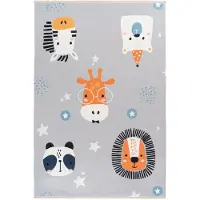 Obsession Kinderteppich "My Greta 603", rechteckig, 6 mm Höhe, Kurzflor, Motiv Tiere, mit Fransen, Kinderzimmer