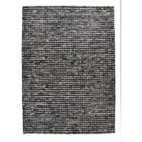 Theko Wollteppich "Tauern" Gr. 4, grau (dunkelgrau), B:170cm H:10mm L:240cm, Wolle, Teppiche, Wollteppich, Handweb Teppich, meliert, reine Wolle, handgewebt