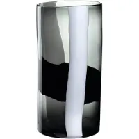 Leonardo Dekovase "Vase BANDA NERA", schwarz, B:20cm H:39,5cm T:20cm, Glas, Vasen, Dekovase