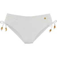 LASCANA Bikini-Hose "Omara", Damen, Gr. 40, N-Gr, beige (creme), Recycling-Polyamid, unifarben, Badehosen Bikini-Hose, mit Lochstickerei, Topseller