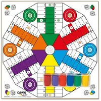Cayro Parchisi-brett Für 4 Und 6 Spieler Aus Holz Mit Zubehör 40x40 Cm