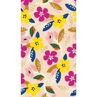 Living Walls Fototapete "Blumentapete Bunt", bunt (bunt beige gelb), B:1,59m H:0,01m L:2,8m, Vinyl, Vlies, Tapeten, Fototapete, Fototapete Floral Tapeten Wohnzimmer Schlafzimmer Küche Design Optik