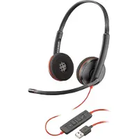 HP Poly Poly Poly Blackwire 3220 Stereo USB-A Headset (Packungseinheit), Kabelgebunden, Büro/Callcenter, 20 - 20000 Hz, 87 g, Kopfhörer, Schwarz