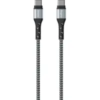 Energizer C521CKSL, 2 m, USB C, USB C, Schwarz, Silber