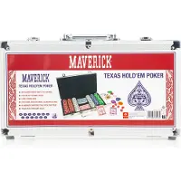Maverick Pokerset Zwei Decks Chips Und Würfel Im Metallkoffer Brettspiel