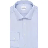 Seidensticker Businesshemd "Schwarze Rose", Herren, Gr. 3XL (47), normale Ärmellängen, blau, 100% Baumwolle, unifarben, regular fit, 2-Knopf-Manschette, Hemden Businesshemd, Regular 1/1 Kentkragen Uni