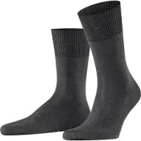Falke Firenze Herren Socken, 43-44, Grau, Uni, Baumwolle