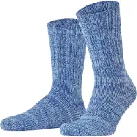Falke Brooklyn Herren Bootsocken, 47-50, Blau, Struktur, Baumwolle