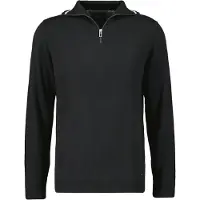Ragman Rundhalspullover , Herren, Gr. 58, schwarz, Strick, 95% Baumwolle, 5% Kaschmir, Pullover Rundhalspullover