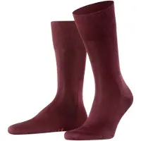 Falke Tiago Herren Socken, 43-44, Rot, Uni, Baumwolle