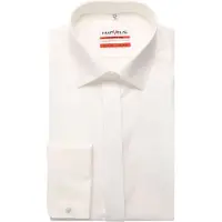 MARVELIS Langarmhemd , Herren, Gr. 47, N-Gr, weiß (hellbeige), Web, Obermaterial: 100% Baumwolle, Umschlagmanschette, Hemden Langarmhemd, Umschlagmanschette, New-Kentkragen, modern fit, bügelfrei