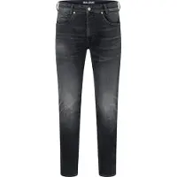 MAC Straight-Jeans "Arne Pipe", Herren, Gr. 35, Länge 30, schwarz (schwarz authentic use), Denim/Jeans, Obermaterial: 93% Baumwolle, 5% Elastomultiester, 2% Elasthan, Jeans Straight-Jeans
