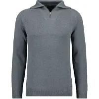 Ragman Troyer , Herren, Gr. 50, grau (grau, melange), Strick, 100% Baumwolle, Pullover Troyer