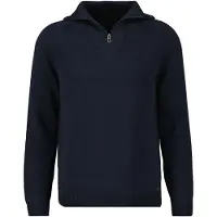 Ragman Troyer , Herren, Gr. 48, blau (marineblau), Strick, 100% Baumwolle, Pullover Troyer