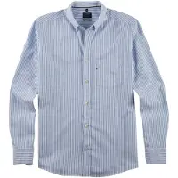 Olymp Langarmhemd "Hemd Casual", Herren, Gr. 3XL, N-Gr, blau, Obermaterial: 100% Baumwolle, regular fit, Manschette, Hemden Langarmhemd