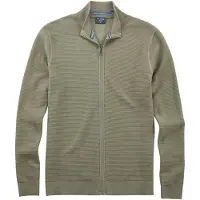 Olymp Strickjacke "Strick Casual", Herren, Gr. 3XL, grün (oliv), Strick, Obermaterial: 100% Baumwolle, Rippbündchen, Strickjacken Strickjacke, mit feiner Struktur