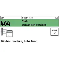 Reyher Rändelschraube DIN 464 hohe Form M 4 x 6 Stahl galvanisch verzinkt Stahl