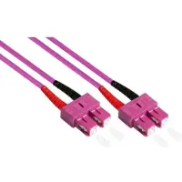 Varia LWL Duplex Patchkabel OM4 10m SC-SC LSZH violett, Multimode 50/125μ