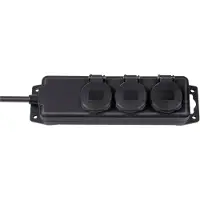 Brennenstuhl , 3-fach Steckdosenleiste Typ E 16A IPX44 mit H07RN-F Kabel 2m, Schwarz