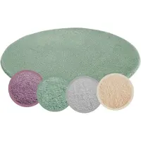 Andiamo Teppich "Arezzo", rund, 16 mm Höhe, Uni Farben, weicher Flor, waschbar, ideal im Wohnzimmer & Schlafzimmer