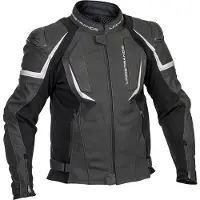 Lindstrands Sanden Motorrad Lederjacke, schwarz, 50