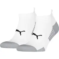 Puma Sneakersocken "UNISEX SPORT CUSHIONED SNEAKER 2P", Damen, Gr. 43-46, Sockengröße, weiß, Materialmix, normal, Socken Sneakersocken, Gepolsterte Sohle, niedriger Schnitt