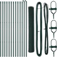 vidaXL Bodenmontierter Sechseckzaun 25 x 1 m PVC-beschichteter Stahl