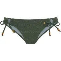 LASCANA Bikini-Hose "Omara", Damen, Gr. 40, N-Gr, grün (oliv), Microfaser, Recycling-Polyamid, unifarben, Badehosen Bikini-Hose, mit Lochstickerei, Topseller