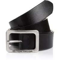 Tom Tailor Ledergürtel "TTEVE", Damen, Gr. 80, schwarz, Rindsleder, unifarben, Gürtel Ledergürtel, 4 cm breiter Damen Ledergürtel, kalssiches Must-Have