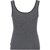 Levi's Shirttop "ESSENTIAL RIB TANK", Damen, Gr. XS (34), grau (caraway stripe cavia), Feinstrick, Obermaterial: 100% Baumwolle, gestreift, figurbetont, tiefer Rundhals, Tops Shirttop