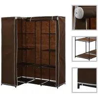 vidaXL Eckkleiderschrank Braun 130 x 87 x 169 cm