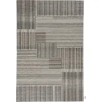 Tom Tailor Teppich HOME "Stripy Pat", beige, B:190cm H:5mm L:290cm, Baumwolle, Kunstfaser, Teppiche, Teppich, Flachgewebe, modernes Patchworkdesign, gestreift, Chenille, Wohnzimmer