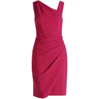 Vera Mont Cocktailkleid "Cocktailkleid ohne Arm", Damen, Gr. 42, EURO, rot (schwarz raspberry), 95% Polyester PES. 5% Elasthan EL., Kleider Cocktailkleid