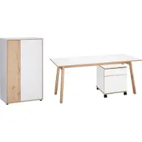 VOGL Möbelfabrik Büromöbel-Set VOGL MÖBELFABRIK "Trelle", weiß, Holzwerkstoff, Arbeitsmöbel-Sets, Büromöbel-Set