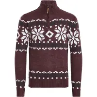 !Solid Troyer SOLID "Troyer SDNorwin", Herren, Gr. XL, rot (wine r mel), Obermaterial: 100% Polyacryl PAN., Pullover Troyer