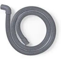 Nedis Ablaufschlauch - 22 mm - 19 mm - 0.5 Bar - 2.00 m - Anwendung: Schüssel / Waschmaschine - Grau