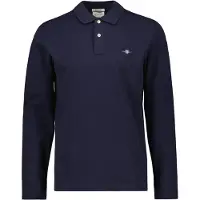 Gant für Herren. 2230 Shield Piqué-Poloshirt navy (3XL), Lässig, Baumwolle, Langarm, Marine
