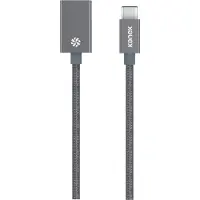 Kanex USB-C - USB-A 21cm, 0,21 m, USB C, USB A, USB 3.2 Gen 1 (3.1 Gen 1), Männlich/Weiblich, Grau