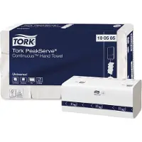 Tork Papierhandtücher PeakServe Endlos H5 100585, 1-lagig & geprägt, FSC-Papier, 12 Pack mit je 410 Blatt, in 1 Karton, weiß