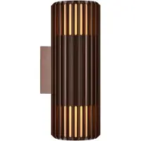 Nordlux Außenwandlampe Aludra Double Seaside Alu braun 2-flg.